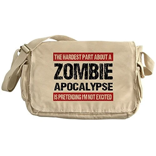 Messenger bag for solo jaunts-Cafepress - Zombie Apocalypse - The Hardest Part - Unique Messenger Bag, Canvas Courier Bag