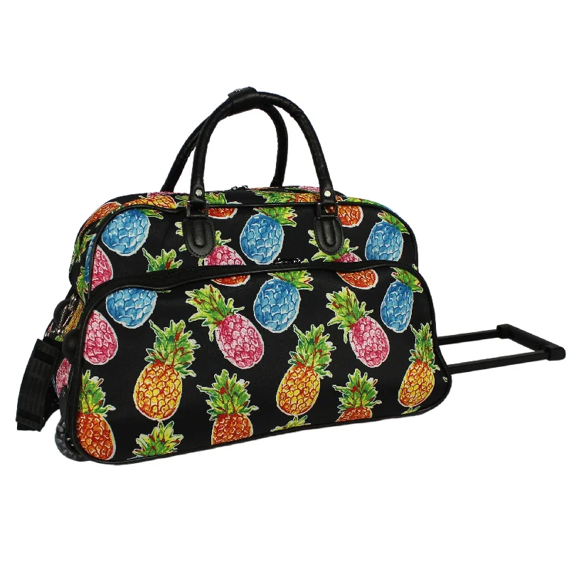 Duffel Bag Bahamas sea-CalBags 21" Rolling Carry-On Duffel Bag - Pineapple