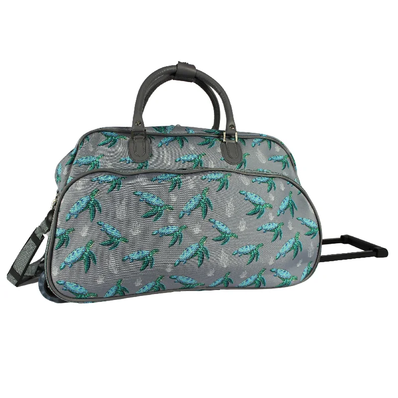 Duffel Bag Haiti spirit-CalBags 21" Rolling Carry-On Duffel Bag - Turtles