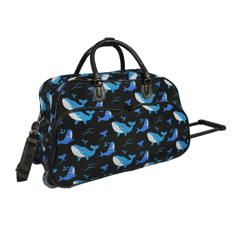 Duffel Bag Antigua-CalBags 21" Rolling Carry-On Duffel Bag - Whale