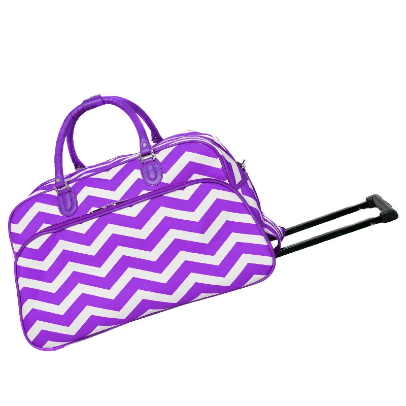 Duffel Bag Colombia-CalBags Chevron 21" Rolling Carry-On Duffel Bags