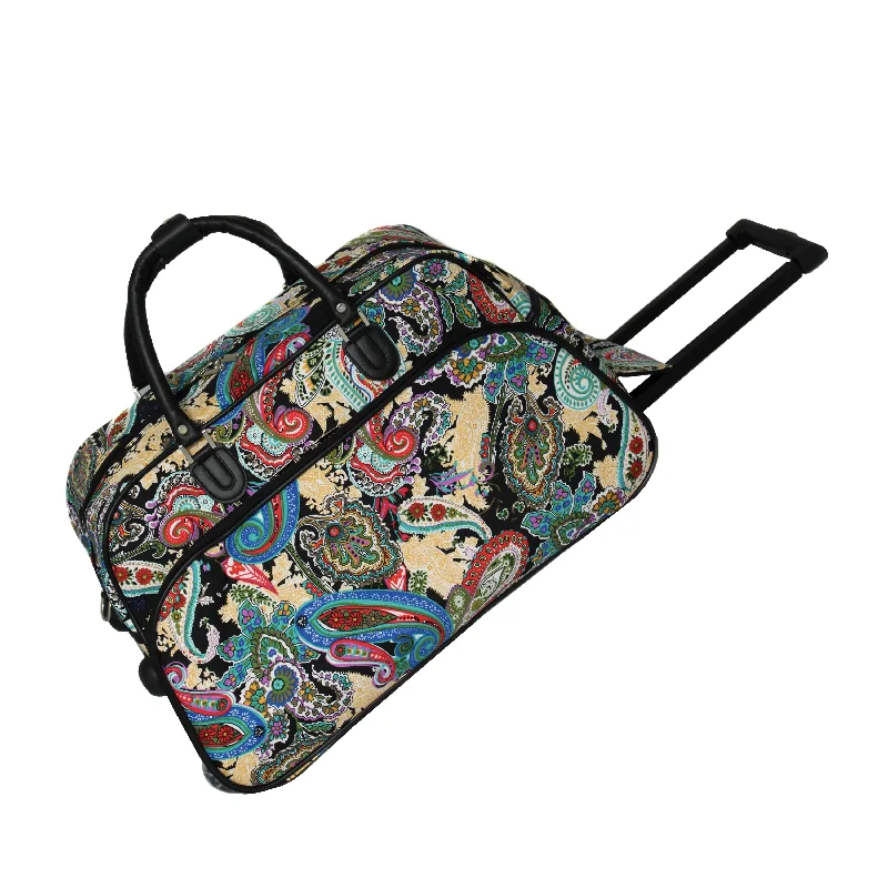 Duffel Bag New Hampshire-CalBags Paisley 21" Rolling Carry-On Duffel Bags