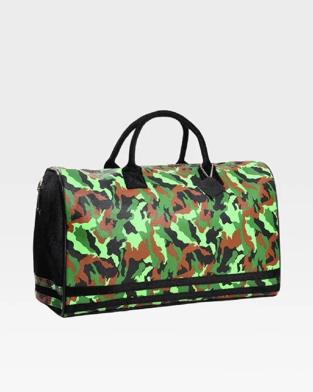 Camo Duffle Bag in Slyme