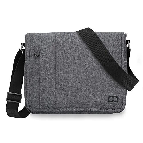 Messenger bag for solo vacations-Casecrown Campus Messenger Bag (Charcoal Gray) For Microsoft Surface Pro & Rt