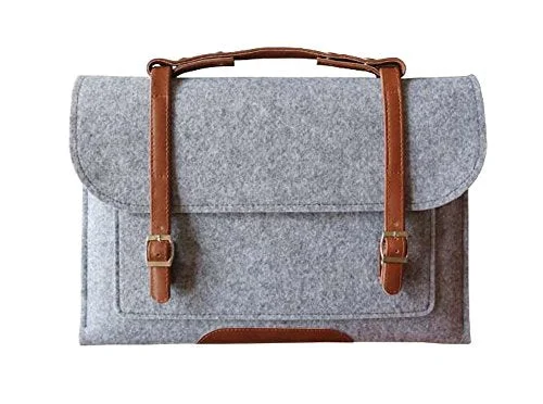 Briefcase with daily gear-Creative Laptop Computer Briefcases Computer Laptop Bag Laptop Sleeve(Gray)