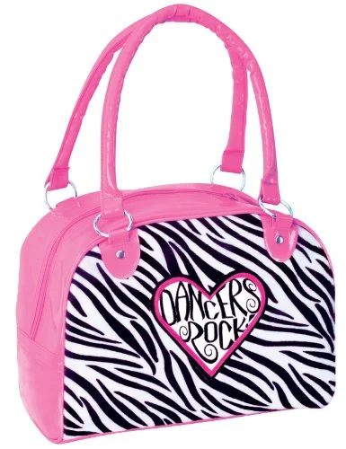 Duffel Bag clearance rack-Dansbagz Dancers Rock Zebra Duffel Bag One Size Pink