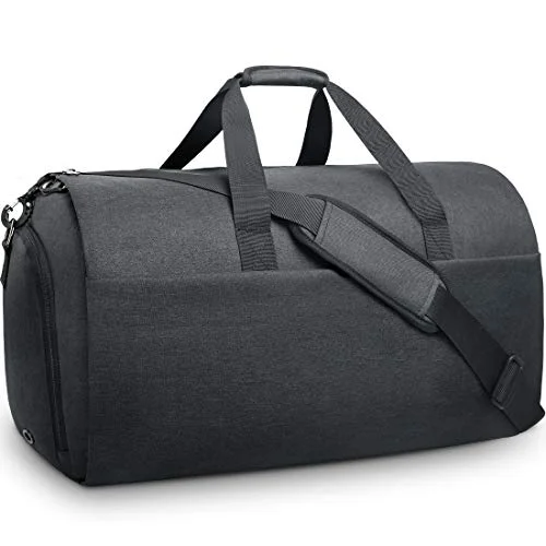 Duffel Bag return policy-Garment Bags Convertible Suit Travel Bag with Shoes Compartment Waterproof Large Carry on Duffel Bags Garment Weekender Bag for Men Women Black