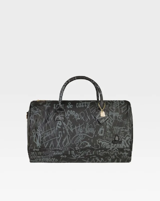 Graffiti Duffle Bag in Black