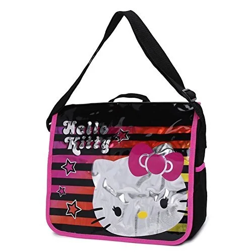 Messenger bag with soft handles-Hello Kitty Messenger Bag / School Book Bag