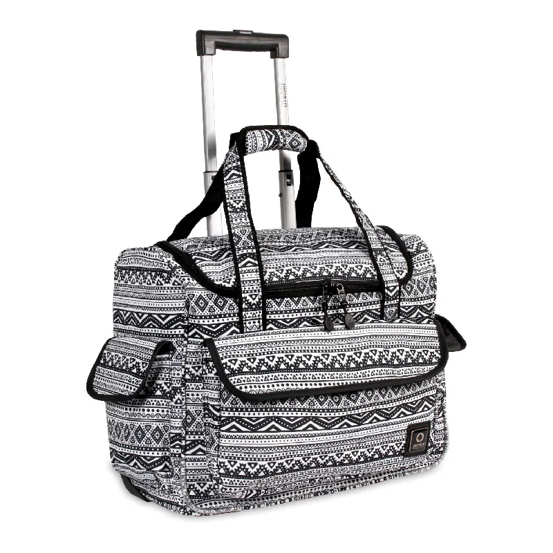 J World Donna Tribal Rolling Carry On Tote Bag