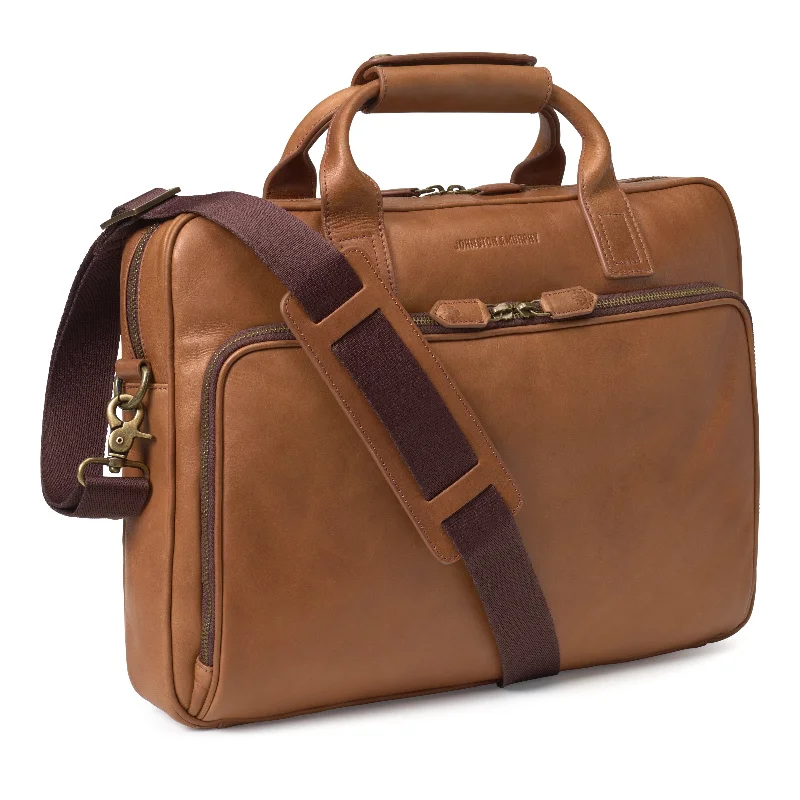 Briefcase with summer gear-Johnston & Murphy Rhodes Briefcase