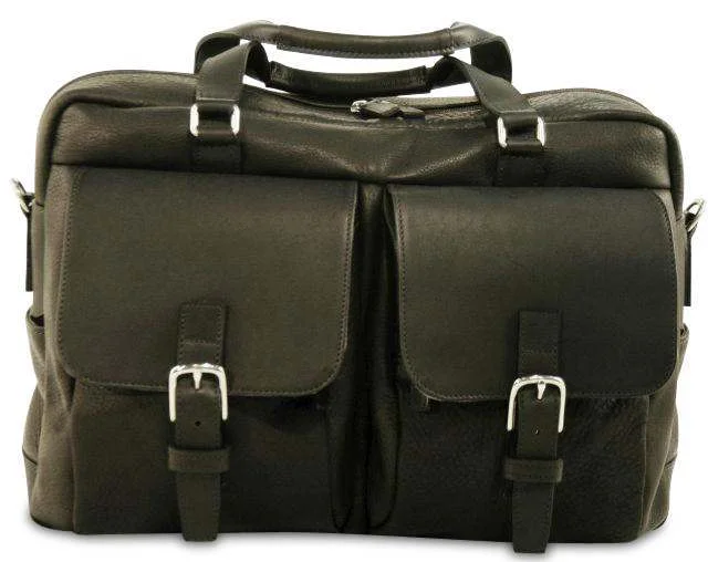 Briefcase with square patterns-Korchmar La Romana Barton Laptop Briefcase