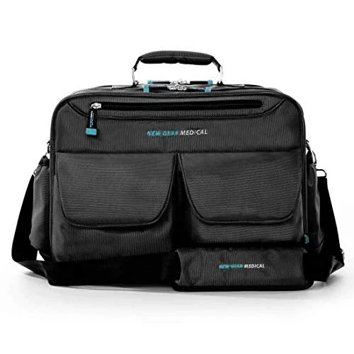 Messenger bag tough straps-Messenger Bag, For Home Health, Nurse, travel, CNA, and Medical Professionals (Black)