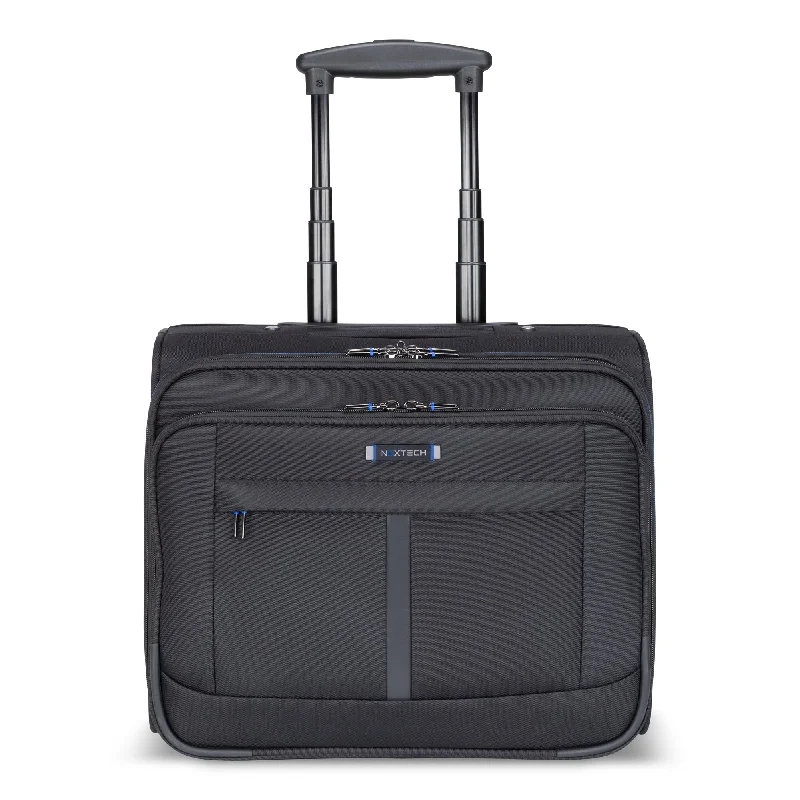 Briefcase with safety clasps-Nextech Rolling Briefcase