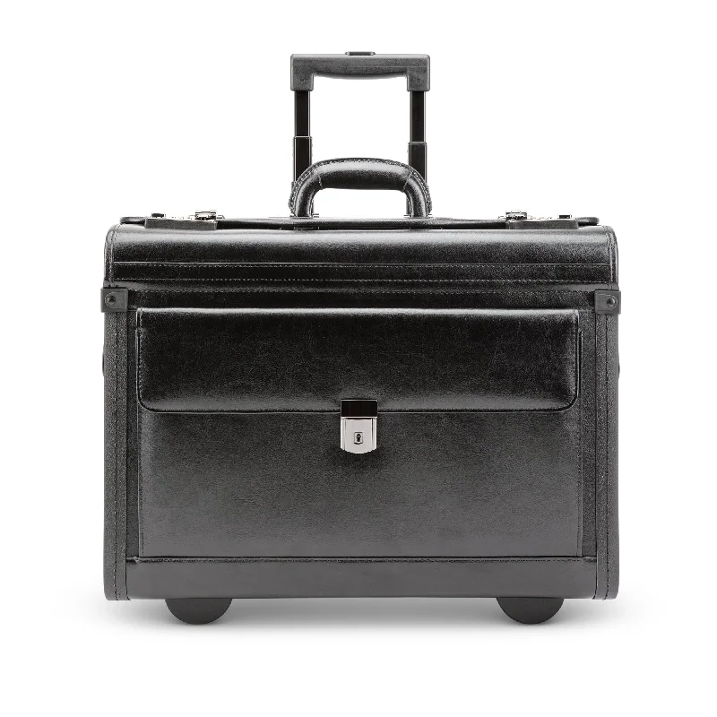 Briefcase with academic papers-Nextech Rolling Leather Catalogue Case