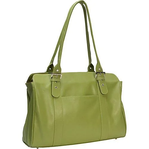 Piel Leather Ladies Buckle Laptop Tote