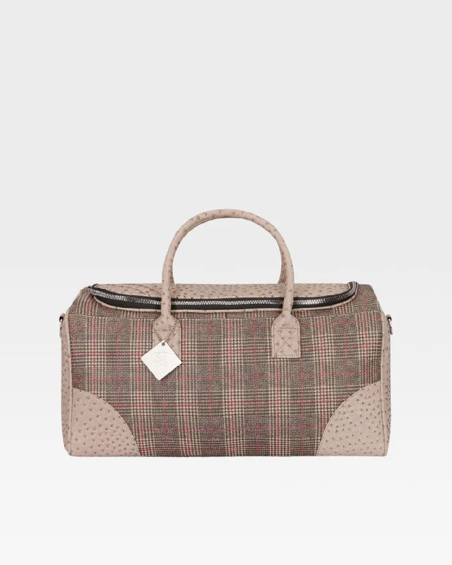 Plaid Duffle Bag Brown