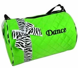 Duffel Bag Tokyo vibe-Quilted Zebra Duffel 3 Colors (Bright Green)