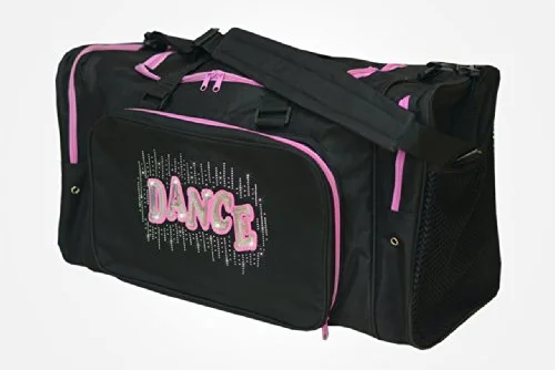 Duffel Bag Indiana race-Sassi Designs Bling Dance 22" Black Duffel Bag