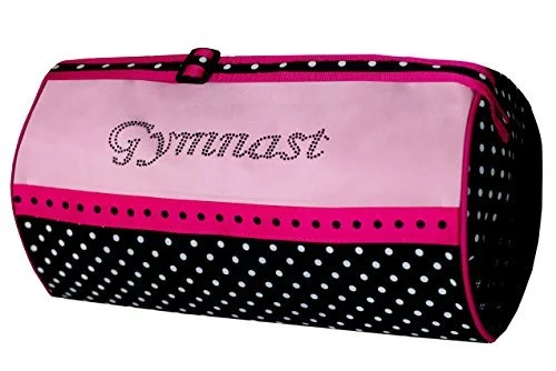 Duffel Bag Georgia peach-Sassi Designs Dots Gymnast Medium Roll Duffel Bag