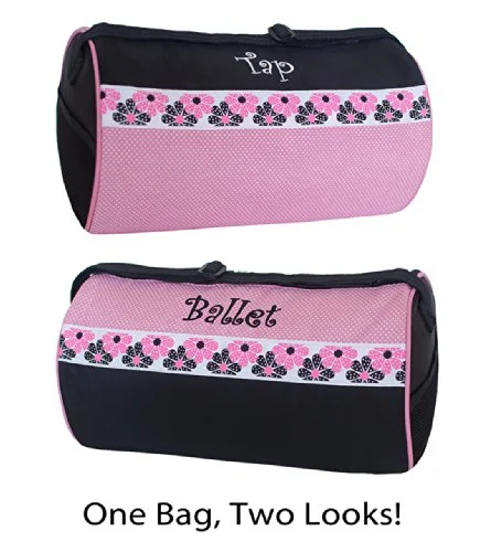 Duffel Bag Alabama roll-Sassi Designs Girl'S Ballet Tap Combo Roll Duffel Bag, Small, Pink/Black