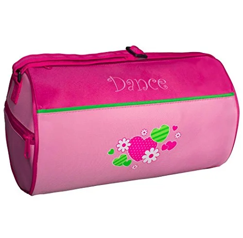 Duffel Bag Pennsylvania-Sassi Designs Hearts And Flowers Small Roll Duffel Bag Size: Small 7" X 12"