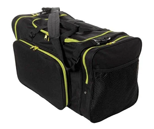 Duffel Bag New Mexico-Sassi Designs Team Black 24" Duffel Bag With Yellow Zipper Trim