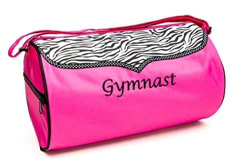 Duffel Bag Connecticut-Sassi Designs Zebra Gymnast Medium Roll Duffel Bag