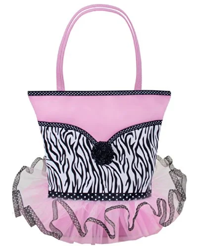 Sassi Designs Zebra Small Tutu Tote Size Small: 11" X 10.5" X 4"