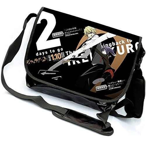 Messenger bag for urban commutes-Siawasey Durarara!! Anime Izaya Orihara Cartoon Cosplay Messenger Bag Shoulder Bag