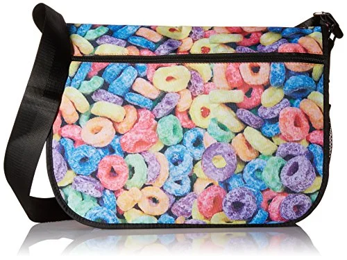 Messenger bag for daily needs-Sweetz-A-Riffic Cereal Loops Messenger Bag