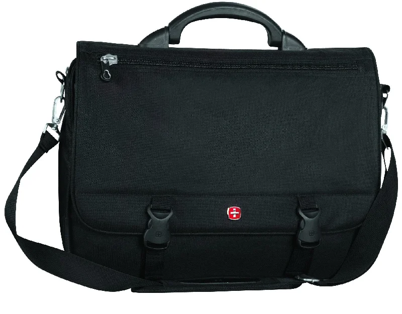 Messenger bag for city adventures-Swiss Gear Polyester Expandable Laptop Messenger Portfolio 15.6 Inches