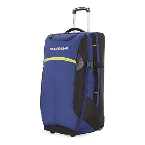 Duffel Bag care tips-SwissGear Extra Large Lightweight Rolling Duffel, Blue/Green