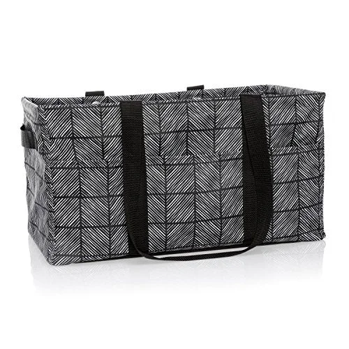 Thirty-One Deluxe Utility Tote In Chevron Squares - No Monogram - 4441