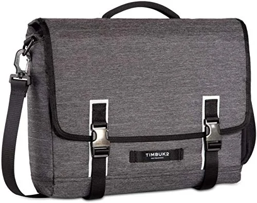 Briefcase with power slots-TIMBUK2 Closer Laptop Briefcase, Jet Black Static, Medium