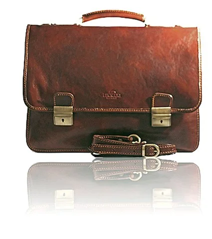 Messenger bag tough leather-Timmari-"Myrtle" Italian Leather Messenger Bag