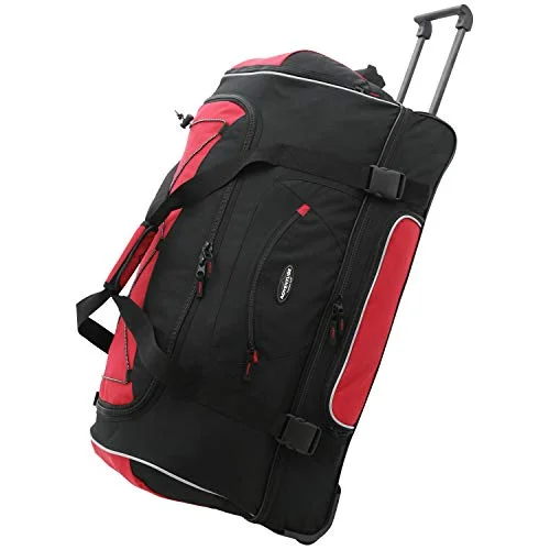 Duffel Bag collapsible bag-Travelers Club Adventure Upright Rolling Duffel Bag, Red, 36 Inch 119.0L