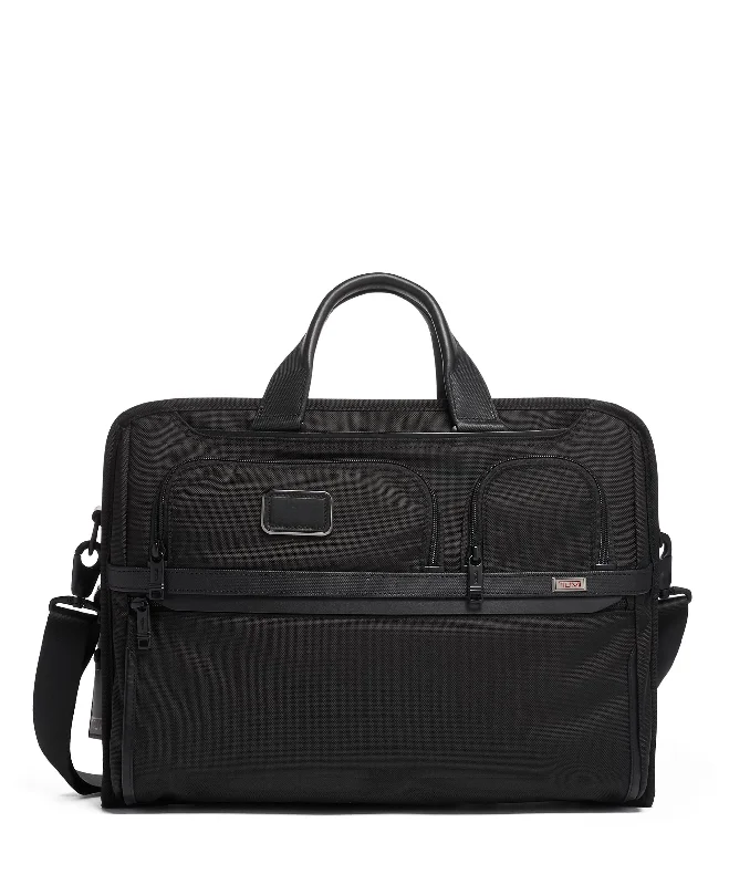 Briefcase with feather-light fabrics-Tumi Alpha Compact Large Screen Laptop Brief