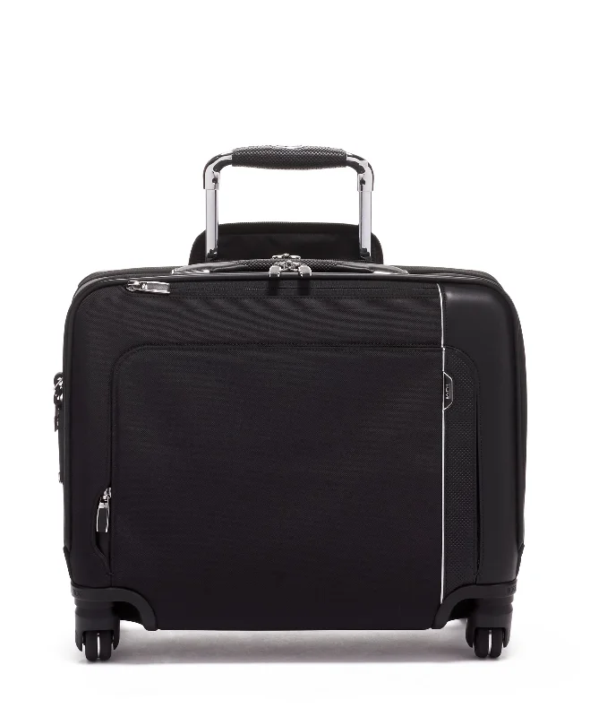 Briefcase with tough buckles-Tumi Arrivé Compact 4 Wheeled Brief