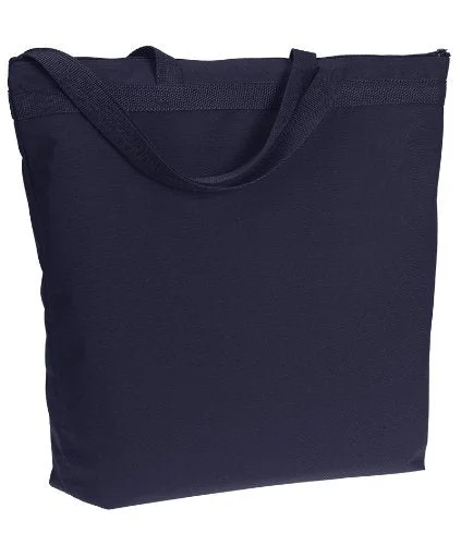 Ultraclub 8802 Zippered Tote Bag - Navy