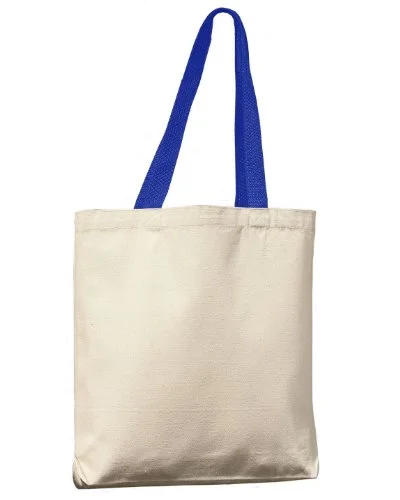 Ultraclub 8868 Uc Canvas Tote - Natural/Royal - One