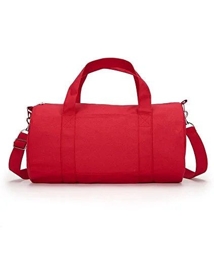 Duffel Bag Greece sun-Ultraclub Grant Cotton Canvas Shoulder Straps Duffel Bag, Red, One