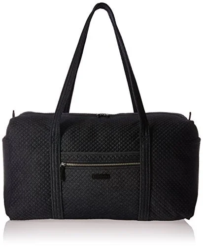 Duffel Bag matte look-Vera Bradley Iconic Large Travel Duffel, Denim, Denim Navy