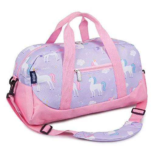 Duffel Bag photography gear-Wildkin Kids Overnighter Duffel Bags for Boys & Girls, Measures 18 x 9 x 9 Inches Duffel Bag for Kids, Carry-On Size & Ideal for School Practice or Overnight Travel, BPA-free (Unicorn)