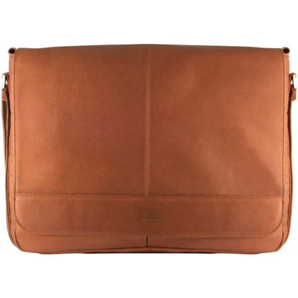 Messenger bag with secret storage-Mancini Leather Messenger Bag for 15.6" Laptop / Tablet with RFID Secure Pocket, 17.25" x 3" x 12", Cognac