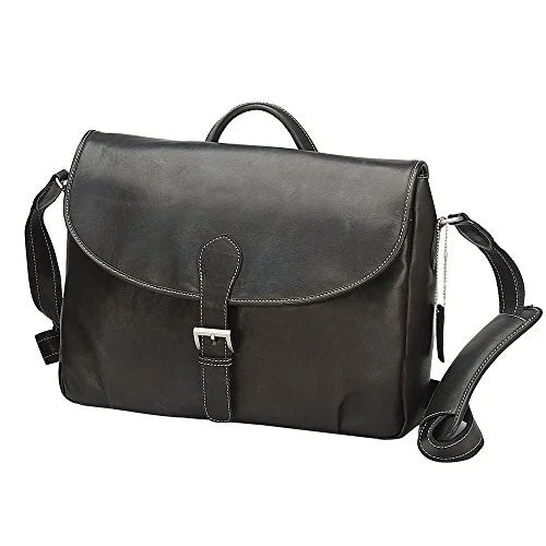 Messenger bag for daily travel-Bellino Leather Messenger, Black