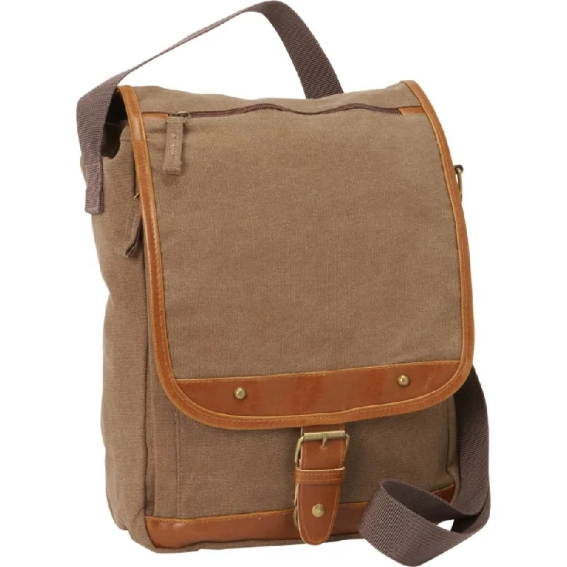 Messenger bag with dual handles-Bellino Tahoe Sling Messenger, Tan