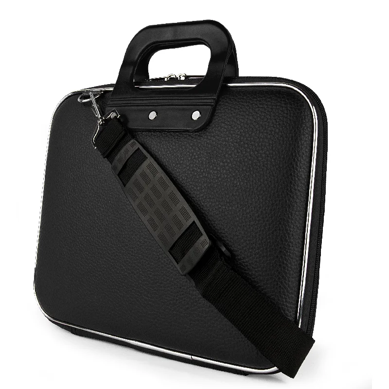 Messenger bag for fall commutes-Black Laptop Messenger Bag Carrying Case for Google PixelBook, Pixel Slate 12.3"