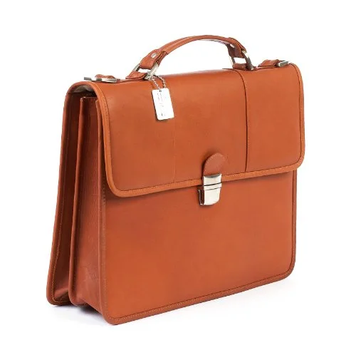 Briefcase with retro styles-Claire Chase Briefcase, Saddle, One Size