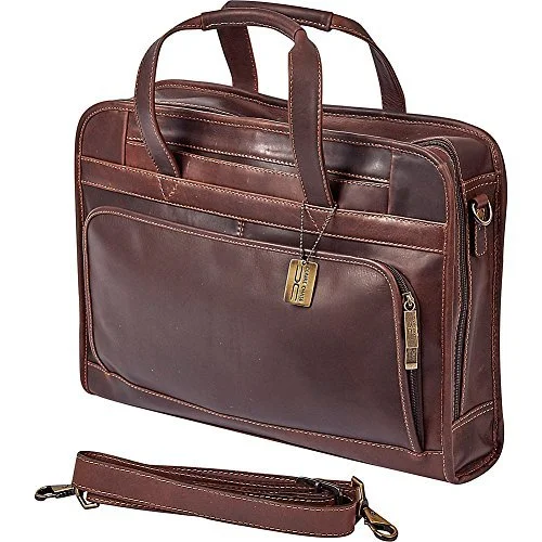 Briefcase with thick padding-Claire Chase Legendary Professional Briefcase, Dark Brown, One Size